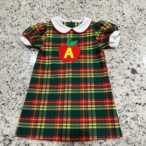 Plaid Apple Kids Costume Dress
